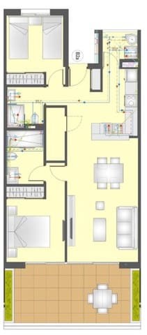 2 Zimmer Apartment zu verkaufen in Playa Flamenca, Orihuela mit Pool Garage - 398.000 € (Ref: 10089980)