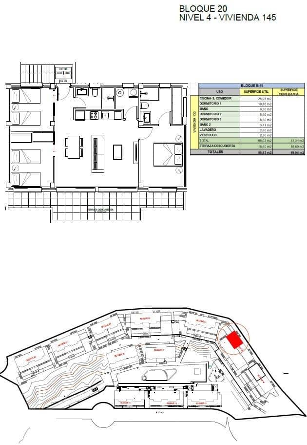3 slaapkamer Flat te koop in Xeresa met zwembad garage - € 275.000 (Ref: 10181748)