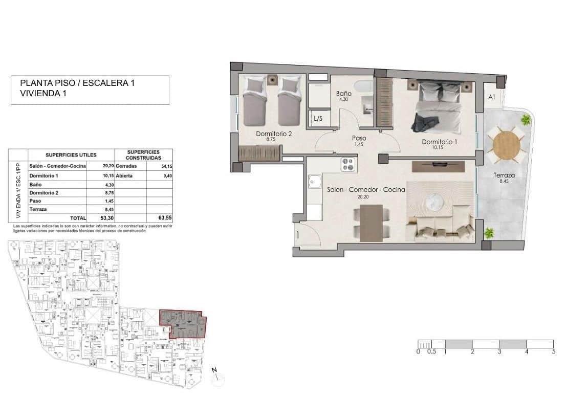2 soveværelse Lejlighed til salg i Santa Pola med swimmingpool garage - € 235.000 (Ref: 10181753)
