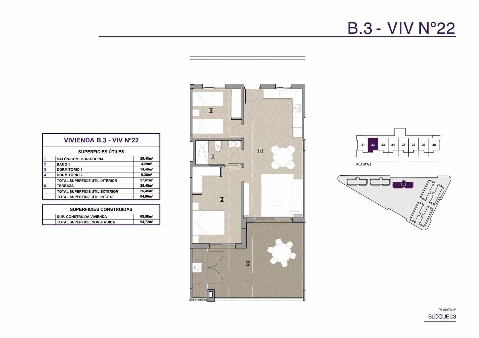 2 slaapkamer Appartement te koop in La Mata met zwembad garage - € 330.000 (Ref: 10181759)