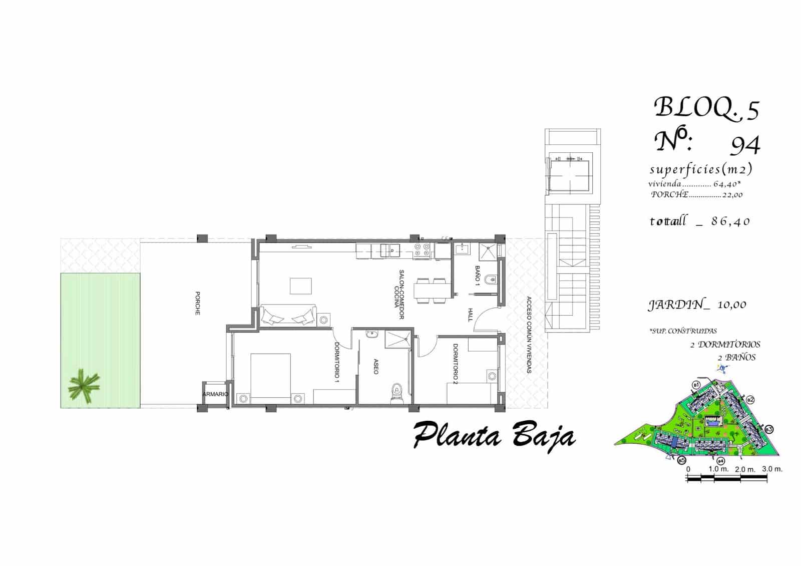 2 slaapkamer Appartement te koop in Guardamar del Segura met zwembad garage - € 225.000 (Ref: 10181762)