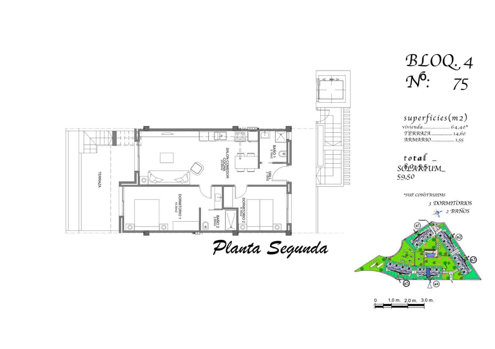 2 soverom Penthouse til salgs i Guardamar del Segura med svømmebasseng garasje - € 251 000 (Ref: 10181767)