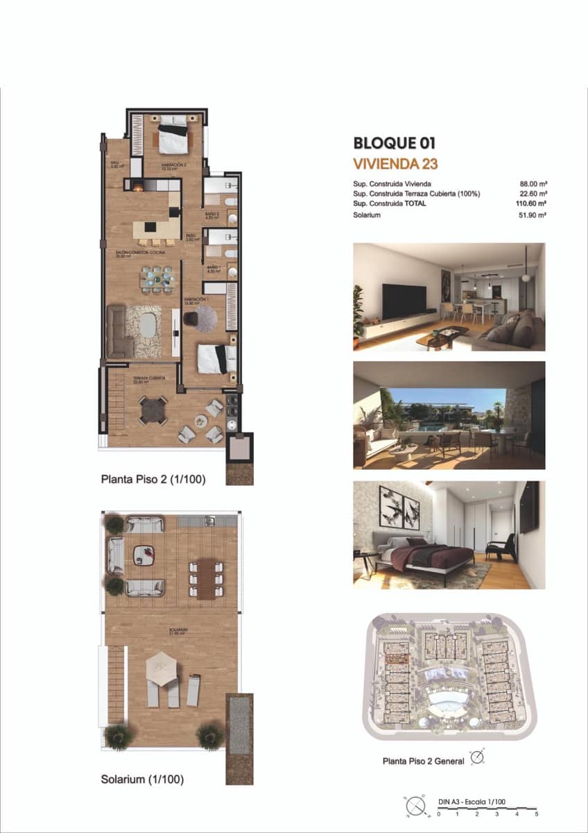 Ático de 2 habitaciones en Monforte del Cid en venta con piscina garaje - 365.000 € (Ref: 10181772)