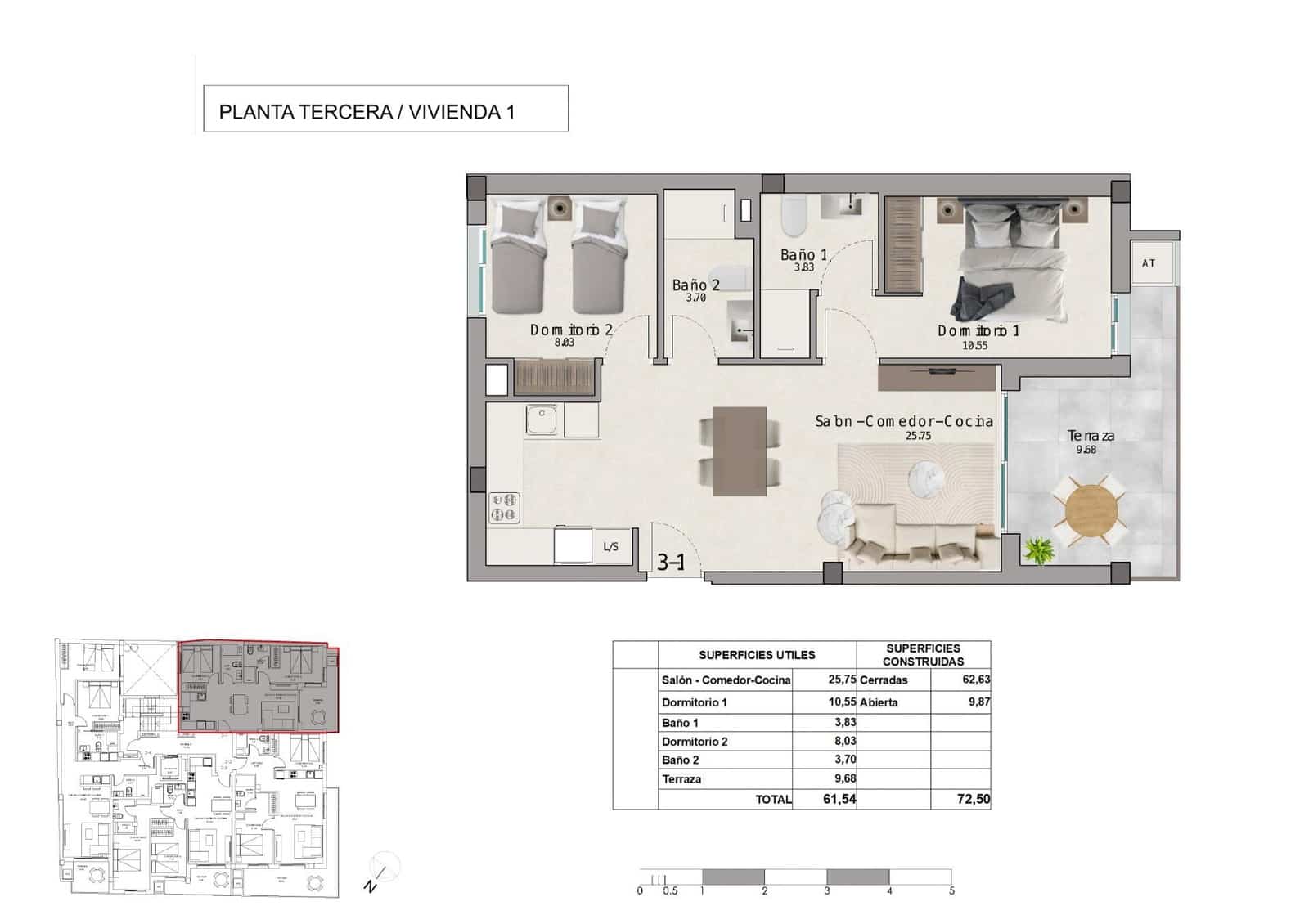 2 soveværelse Lejlighed til salg i Santa Pola med swimmingpool - € 283.000 (Ref: 10181775)
