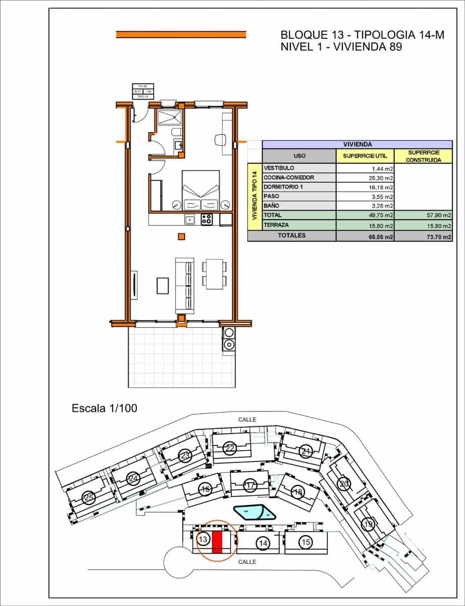 1 soveværelse Lejlighed til salg i Xeresa med swimmingpool garage - € 186.000 (Ref: 10181783)