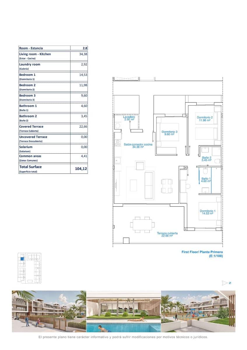 3 soverom Leilighet til salgs i Torre de la Horadada med svømmebasseng garasje - € 398 900 (Ref: 10181786)