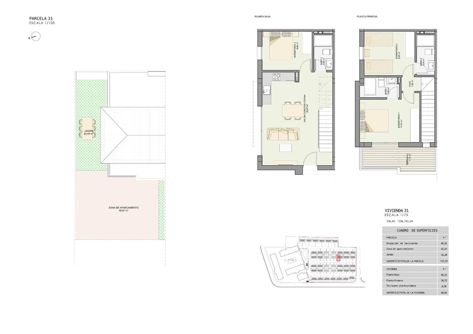 3 bedroom Terraced Villa for sale in Gran Alacant with pool garage - € 360,000 (Ref: 10181791)