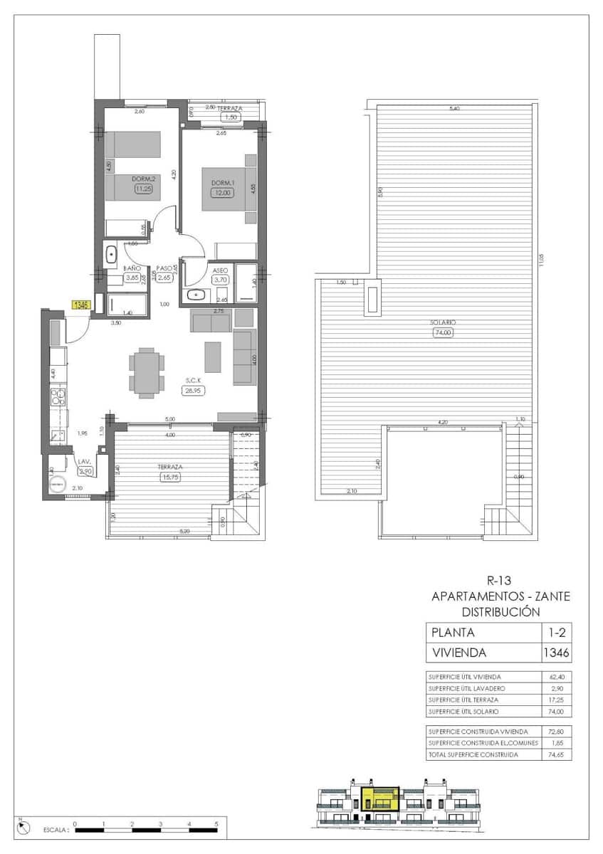 2 soveværelse Lejlighed til salg i Algorfa med swimmingpool garage - € 318.000 (Ref: 10181802)