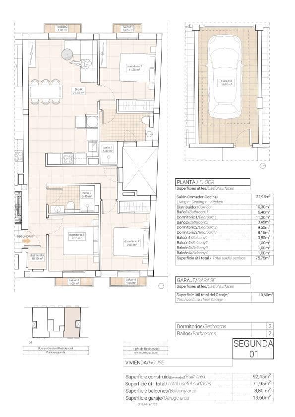 3 slaapkamer Appartement te koop in Hondon de las Nieves met garage - € 255.000 (Ref: 10181812)