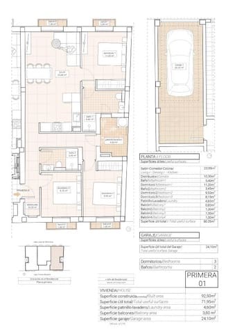 3 slaapkamer Appartement te koop in Hondón de las Nieves met garage - € 250.000 (Ref: 10181830)