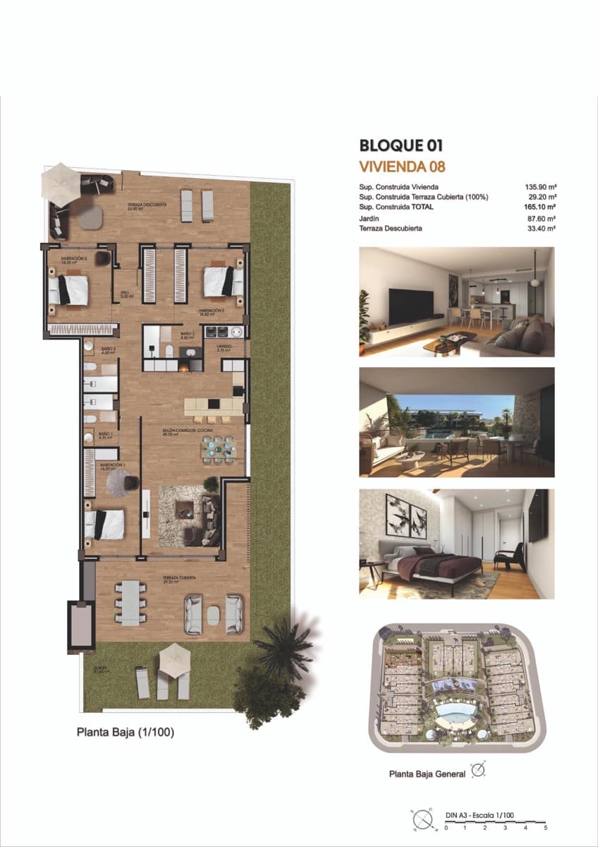 Apartamento de 3 habitaciones en Monforte del Cid en venta con piscina garaje - 450.000 € (Ref: 10181850)