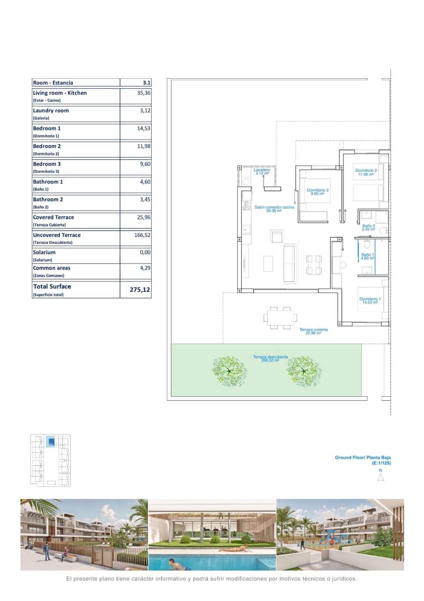 3 chambre Appartement de Plage à vendre à Torre de la Horadada avec piscine garage - 459 900 € (Ref: 10181852)