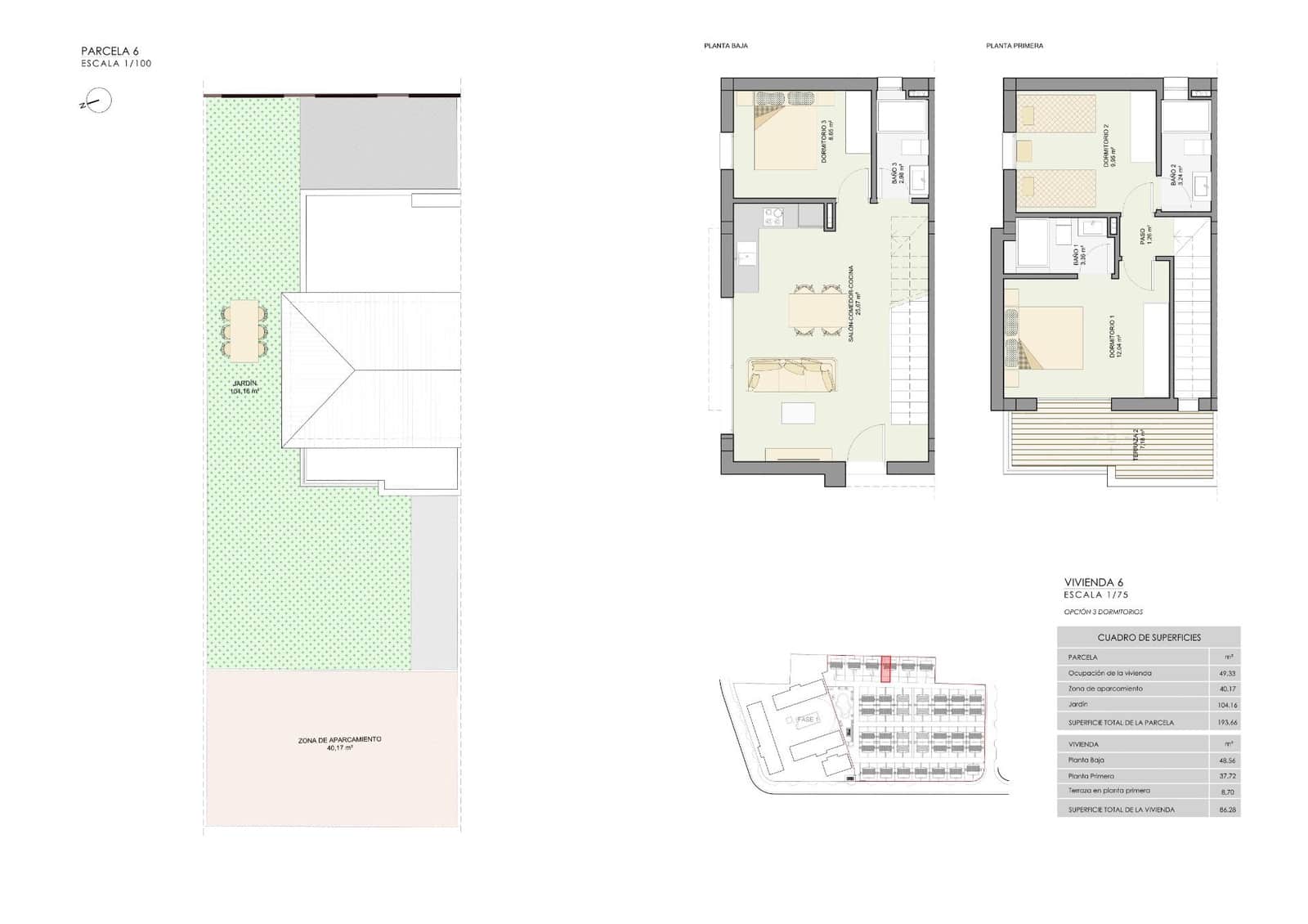 3 chambre Villa/Maison Semi-Mitoyenne à vendre à Gran Alacant avec garage - 420 000 € (Ref: 10181854)