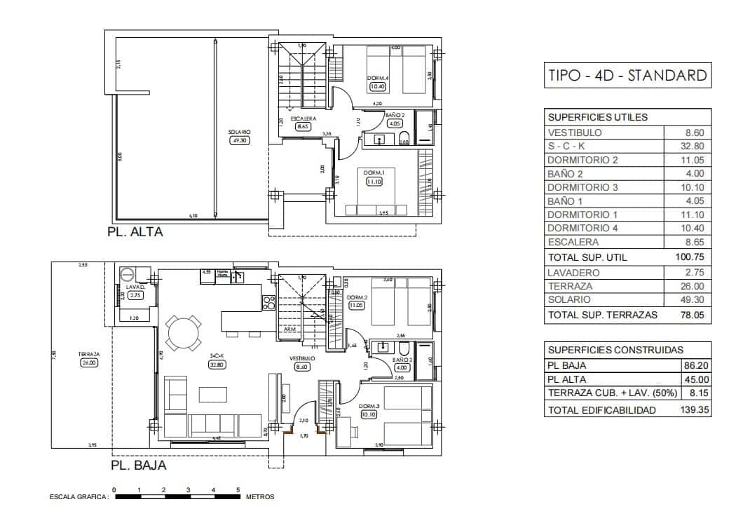 3 makuuhuone Huvila myytävänä paikassa Playa Flamenca mukana uima-altaan - 650 000 € (Ref: 8279554)