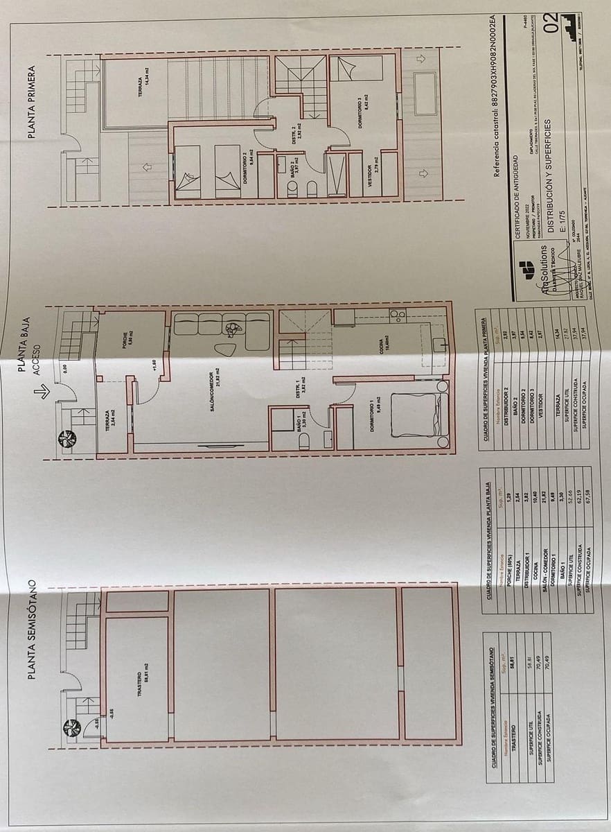 3 soveværelse Byhus til salg i Los Altos med swimmingpool garage - € 249.000 (Ref: 9516422)