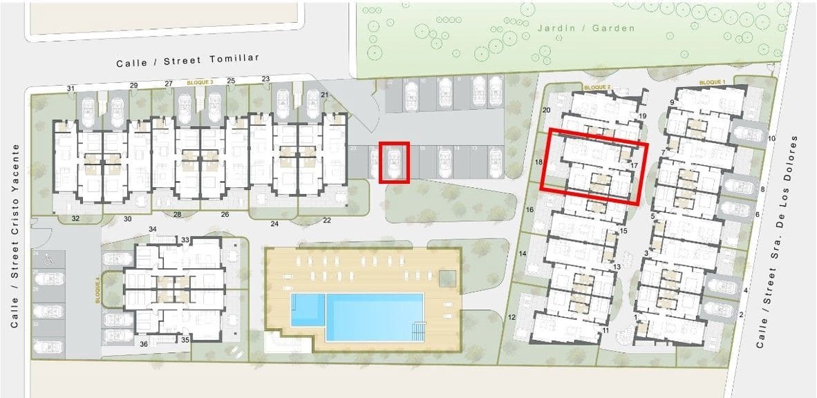 2 sypialnia Apartament na sprzedaż w Pilar de la Horadada z basenem garażem - 259 950 € (Ref: 9950212)