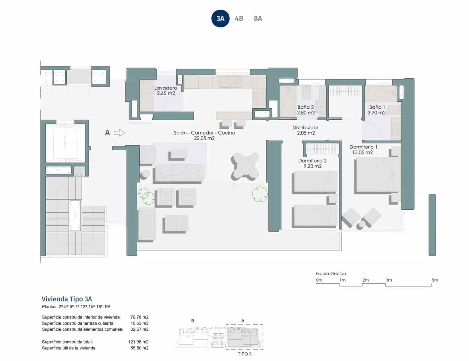 2 slaapkamer Appartement te koop in Benidorm met zwembad garage - € 372.450 (Ref: 10144985)