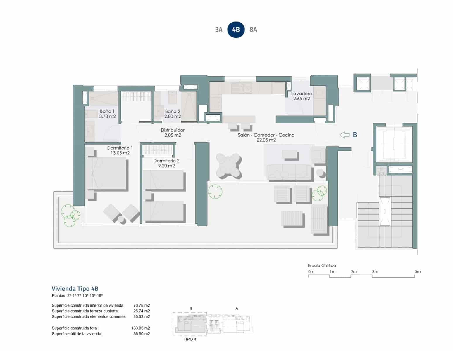 2 slaapkamer Appartement te koop in Benidorm met zwembad garage - € 372.450 (Ref: 10144985)