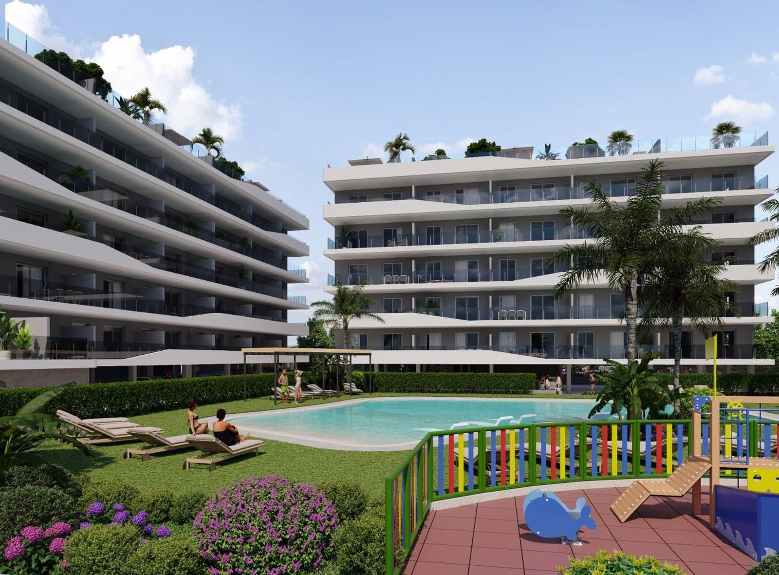 3 soveværelse Lejlighed til salg i Santa Pola med swimmingpool - € 375.000 (Ref: 10007242)