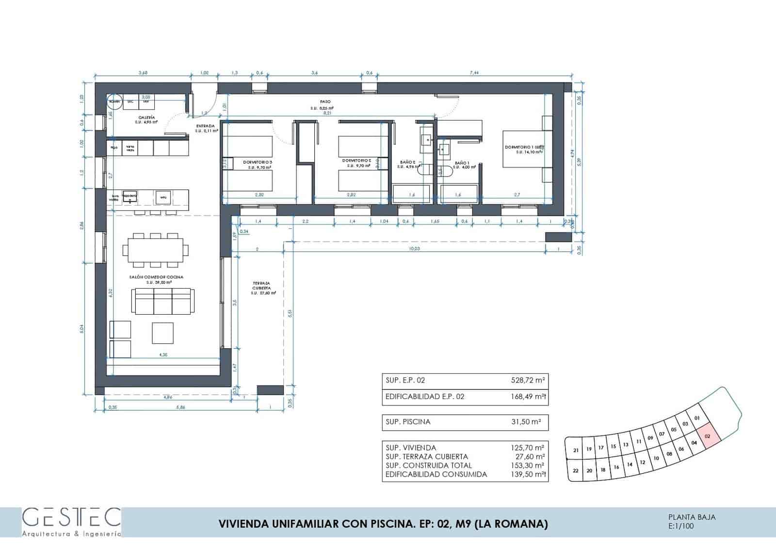 3 makuuhuone Huvila myytävänä paikassa La Romana mukana uima-altaan 
autotalli - 360 000 € (Ref: 9322050)