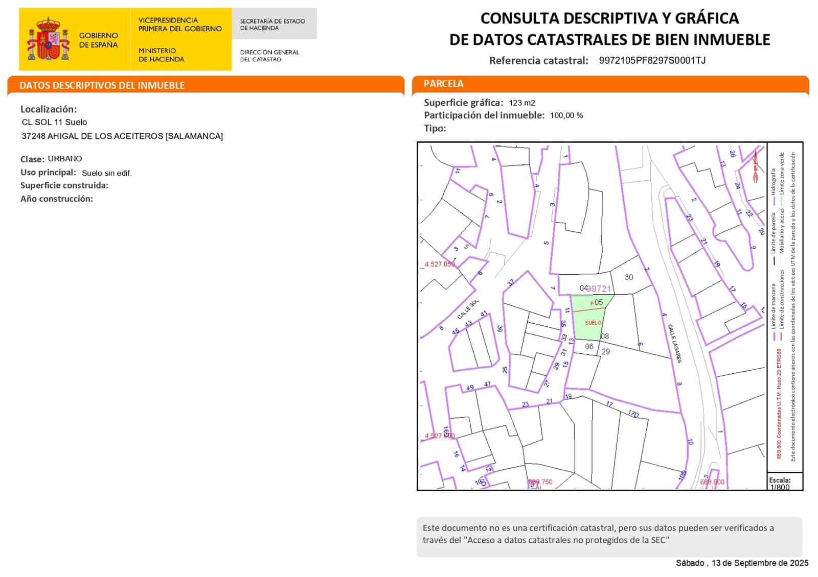 Terrain à Bâtir à vendre à Ahigal de los Aceiteros - 35 000 € (Ref: 9412895)
