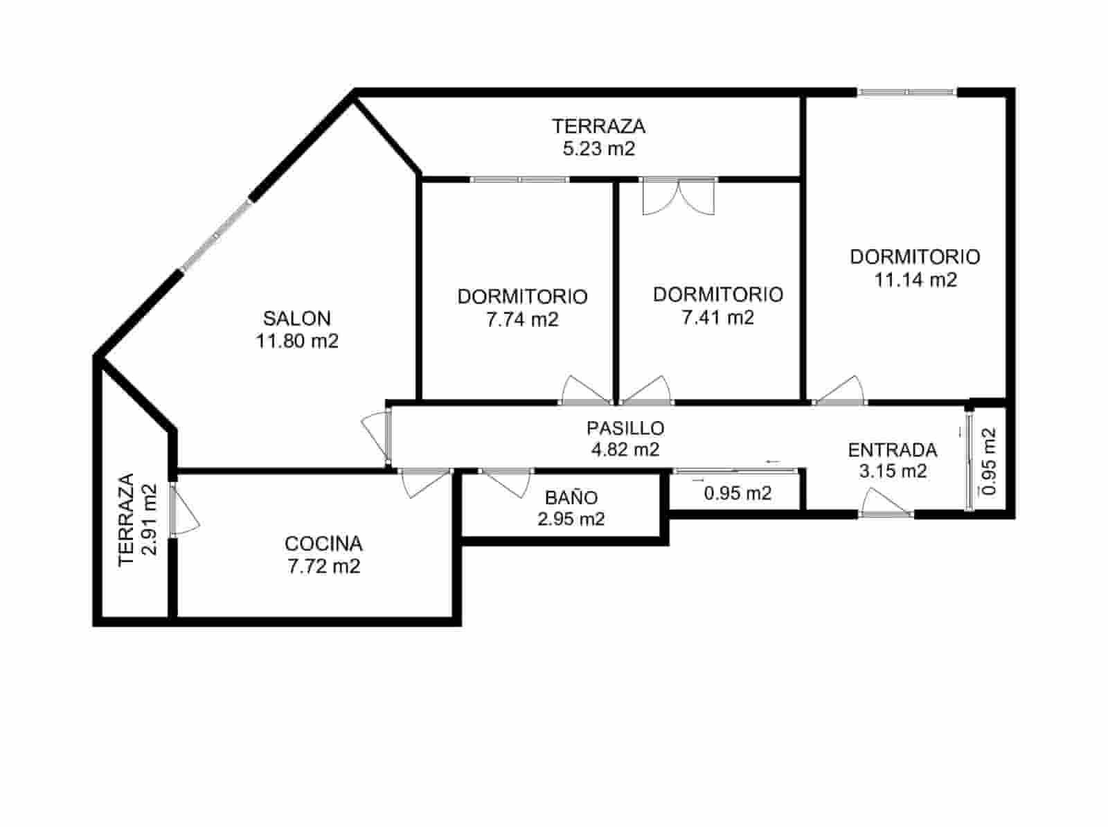 3 bedroom Flat for sale in Zaragoza city - € 129,000 (Ref: 9715059)