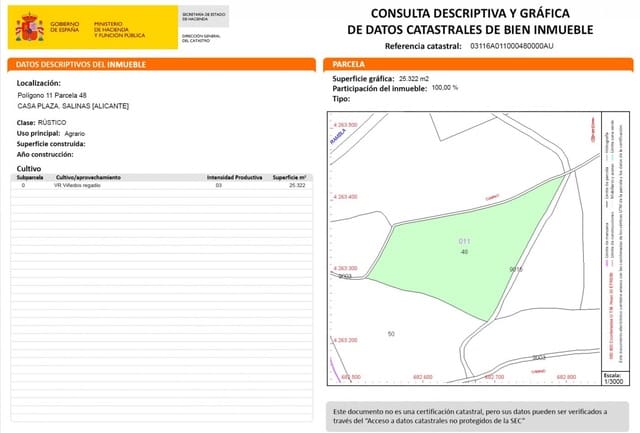 Building Plot for sale in Salinas - € 75,996 (Ref: 7975876)