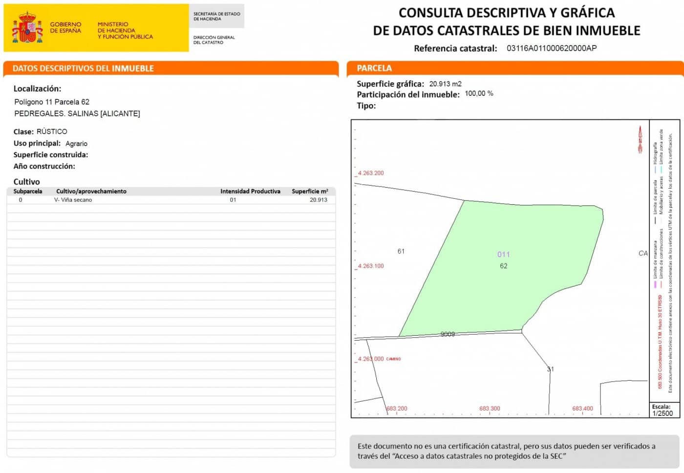 Byggegrund til salg i Salinas - € 62.739 (Ref: 7975878)
