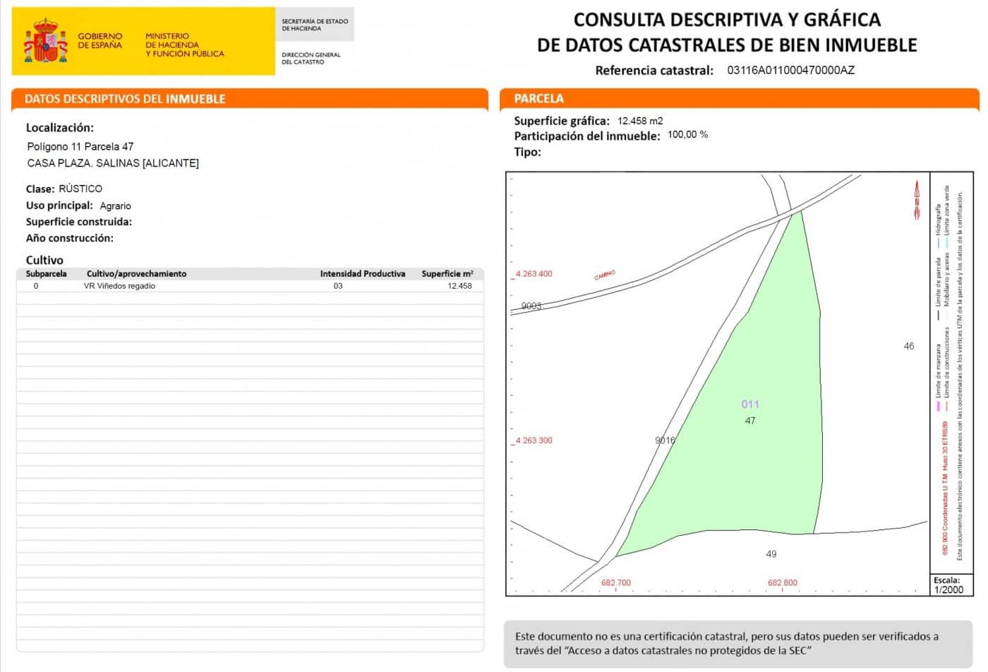 Area Edificabile in vendita in Salinas - 37.374 € (Rif: 7975879)