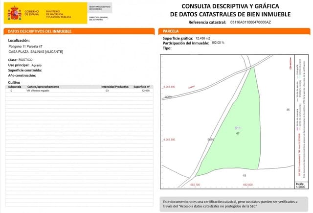 Building Plot for sale in Salinas - € 37,374 (Ref: 7975879)