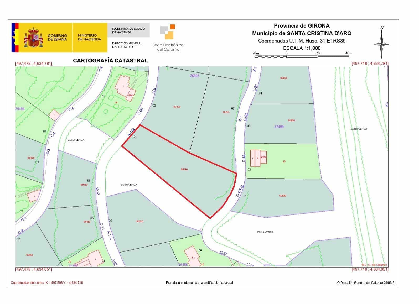 Terrain à Bâtir à vendre à Santa Cristina d'Aro - 95 000 € (Ref: 9240686)