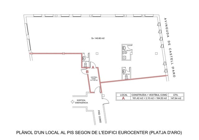Kontor til salgs i Platja d'Aro, Castell-Platja d'Aro - € 353 000 (Ref: 9240699)