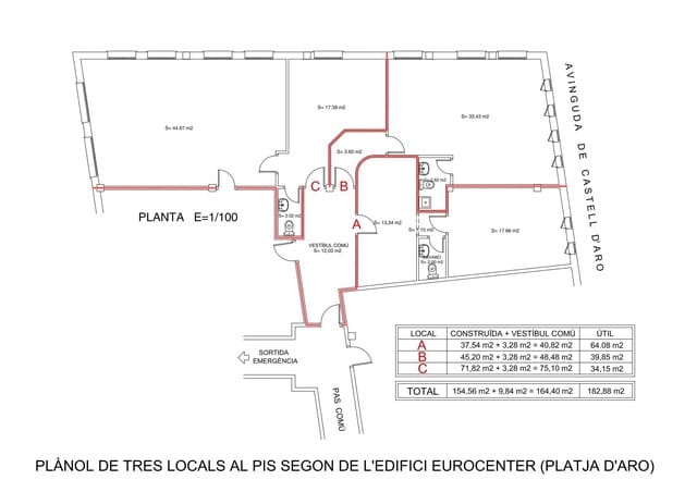 Büro zu verkaufen in Platja d'Aro, Castell-Platja d'Aro - 353.000 € (Ref: 9240699)