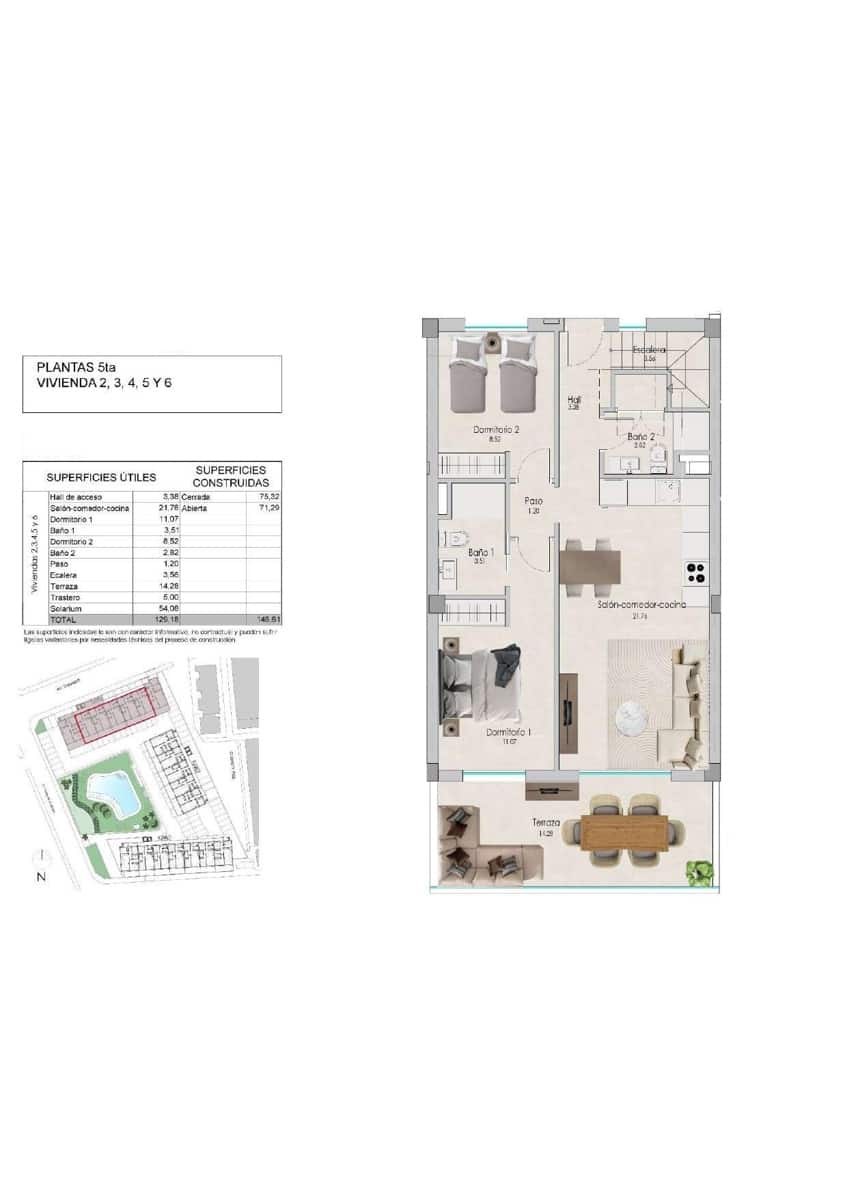 2 camera da letto Attico in vendita in Santa Pola con piscina garage - 420.000 € (Rif: 7952615)