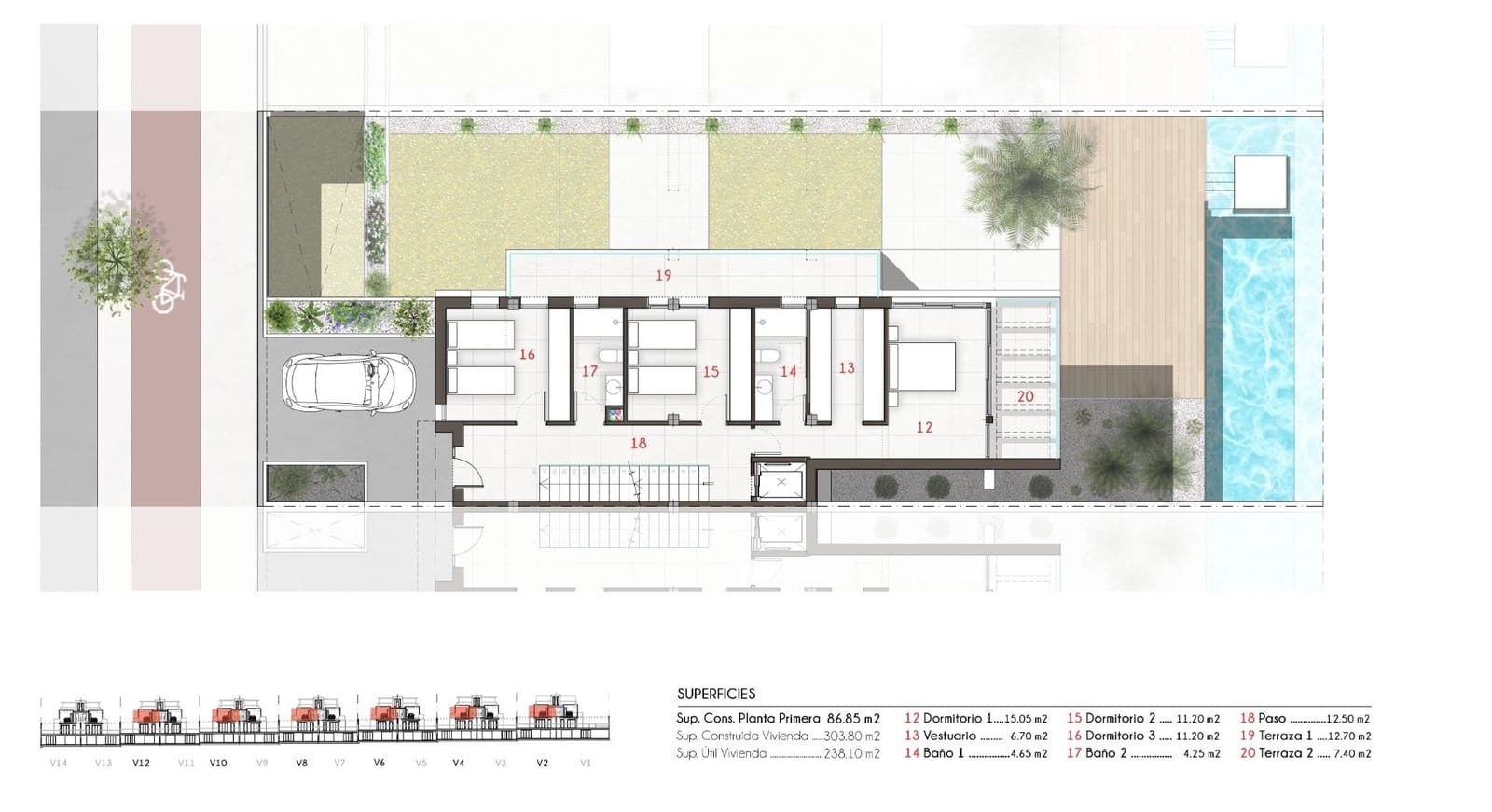 3 soverom Villa til salgs i Monforte del Cid med svømmebasseng garasje - € 895 000 (Ref: 8488952)