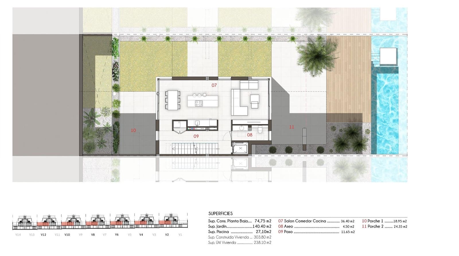 3 soverom Villa til salgs i Monforte del Cid med svømmebasseng garasje - € 895 000 (Ref: 8488952)