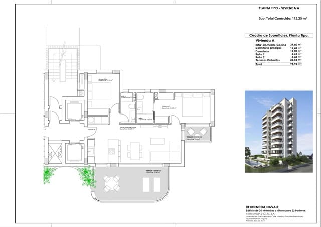 2 Zimmer Apartment zu verkaufen in Guardamar del Segura mit Pool Garage - 399.000 € (Ref: 8810326)