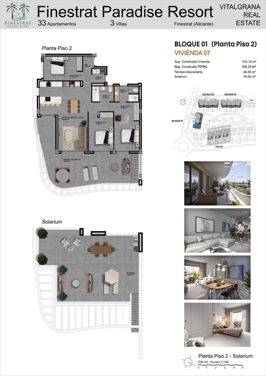 2 bedroom Apartment for sale in Finestrat with pool garage - € 475,000 (Ref: 8813243)