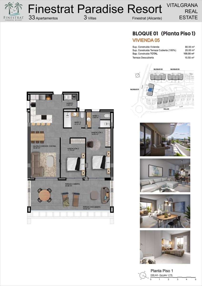 2 bedroom Apartment for sale in Finestrat with pool garage - € 475,000 (Ref: 8813243)