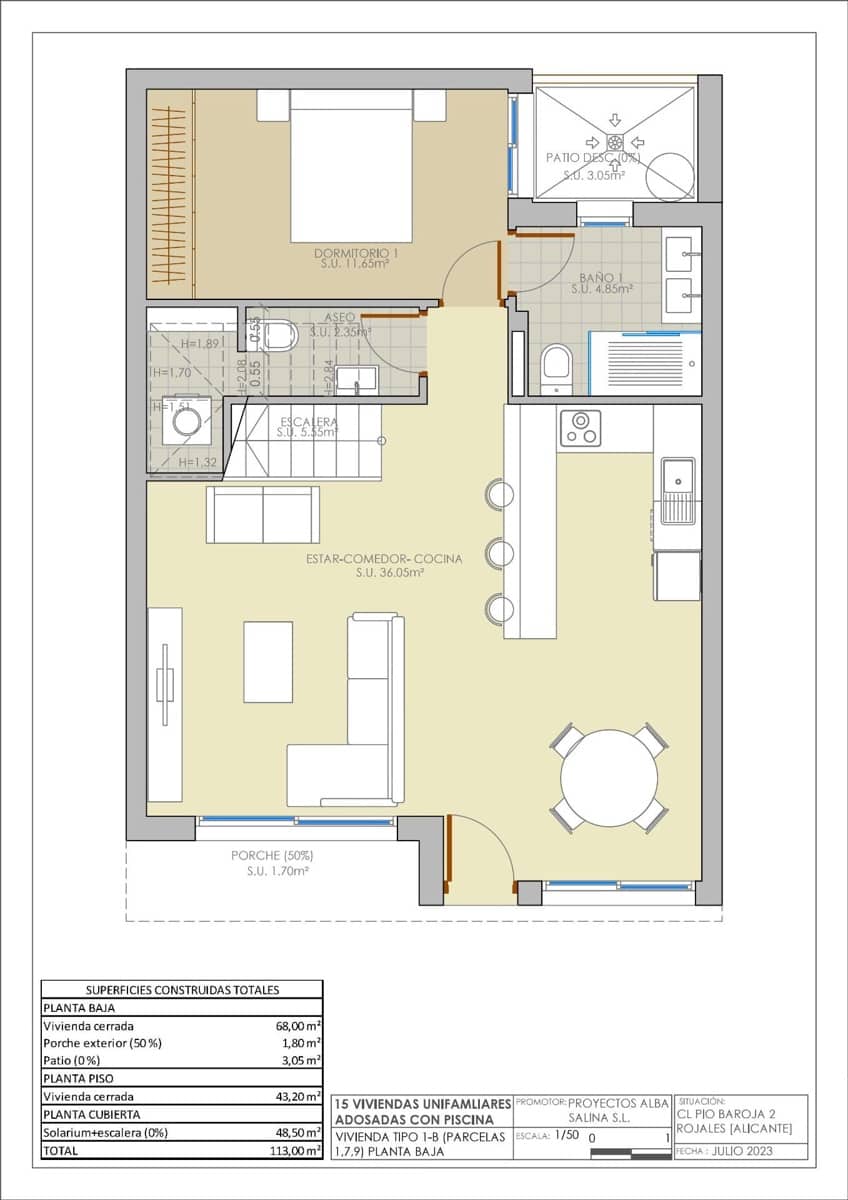 3 soveværelse Rækkehus til salg i Rojales med swimmingpool garage - € 355.900 (Ref: 8847521)