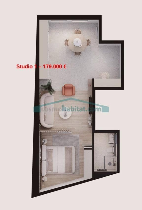 1 sypialnia Studio na sprzedaż w Benidorm - 179 000 € (Ref: 10081324)