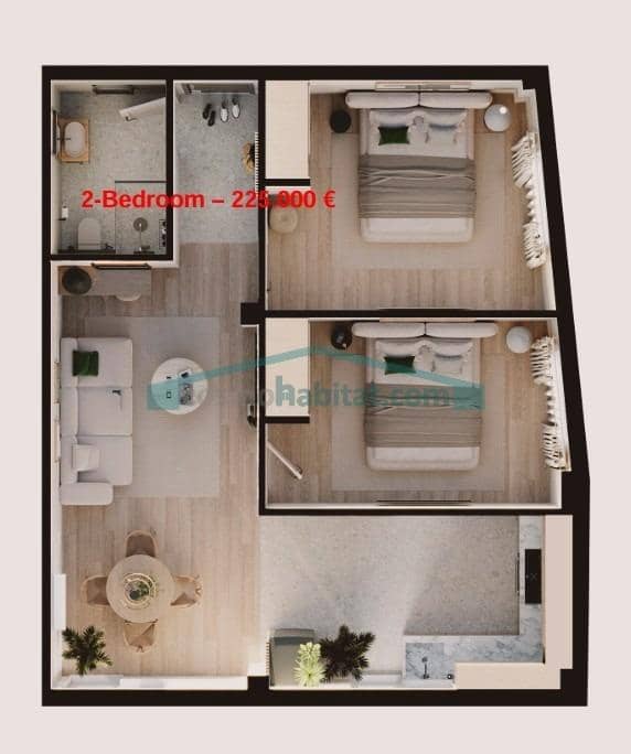 2 quarto Apartamento para venda em Benidorm - 225 000 € (Ref: 10081325)