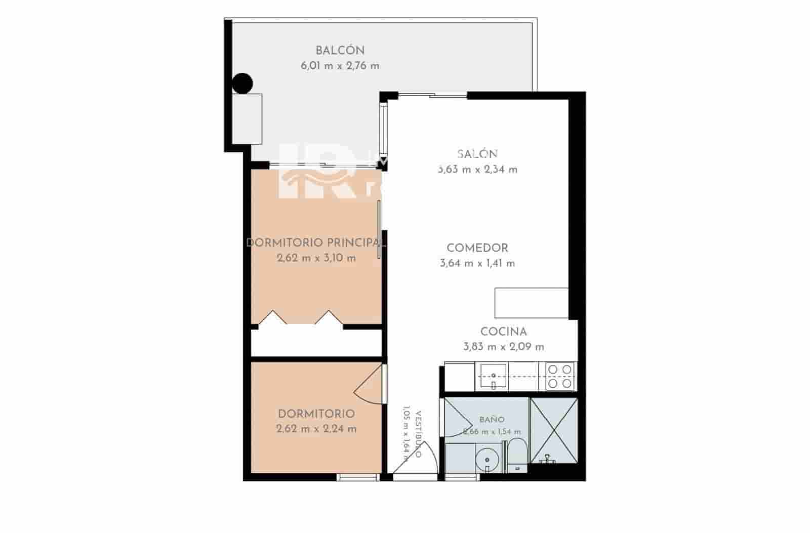 2 sovrum Lägenhet till salu i Santa Margarida med pool - 259 000 € (Ref: 10031027)
