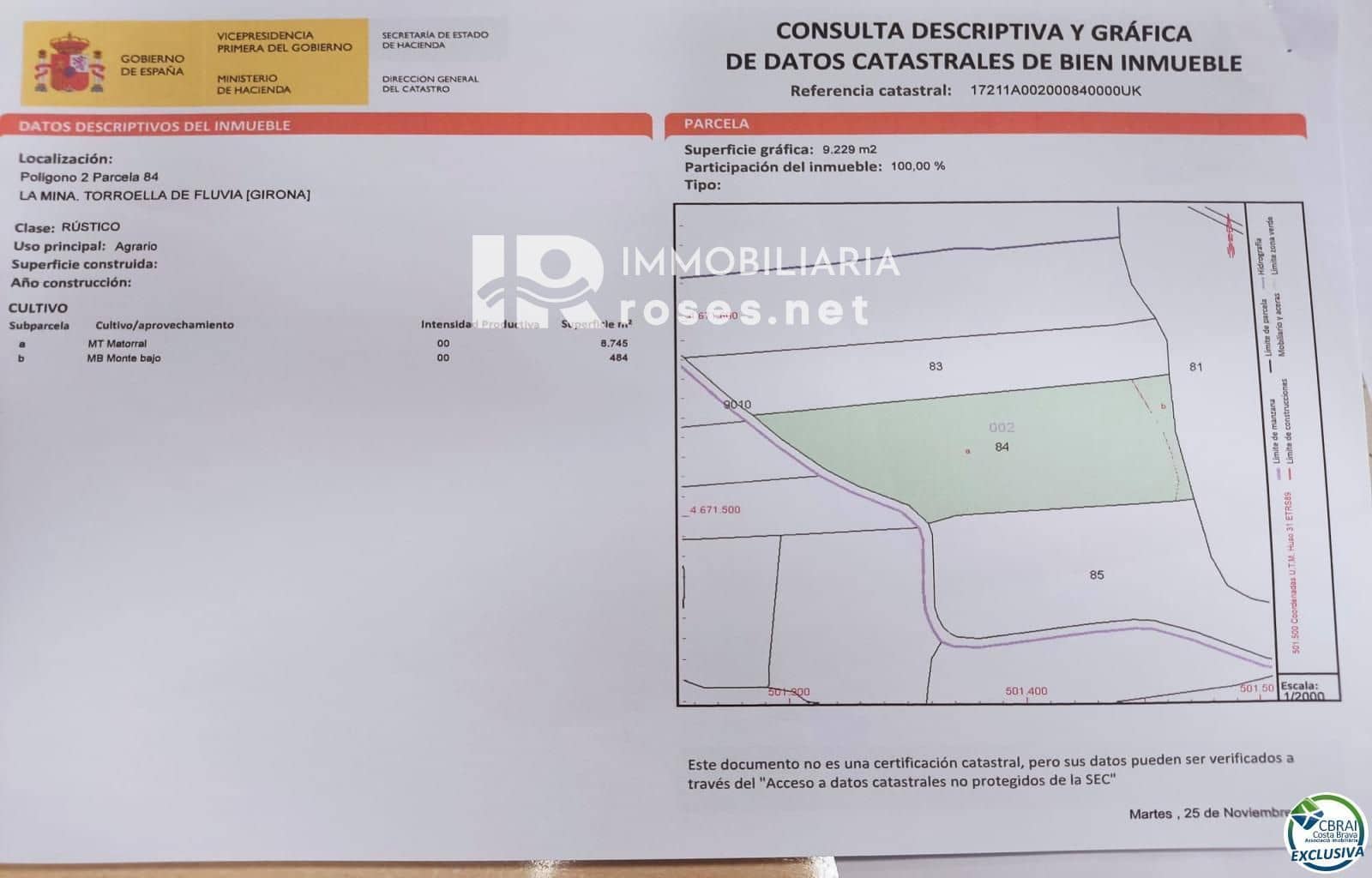 Tomt till salu i Torroella de Fluvia - 29 000 € (Ref: 10099160)