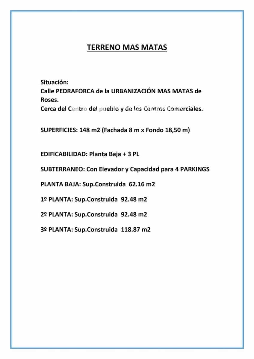 Tomt till salu i Roses - 140 000 € (Ref: 6304639)