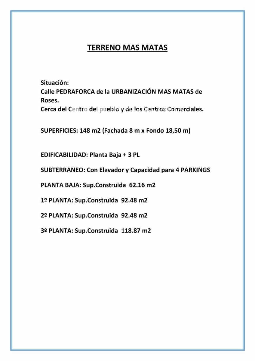 Tomt till salu i Roses - 140 000 € (Ref: 6304639)