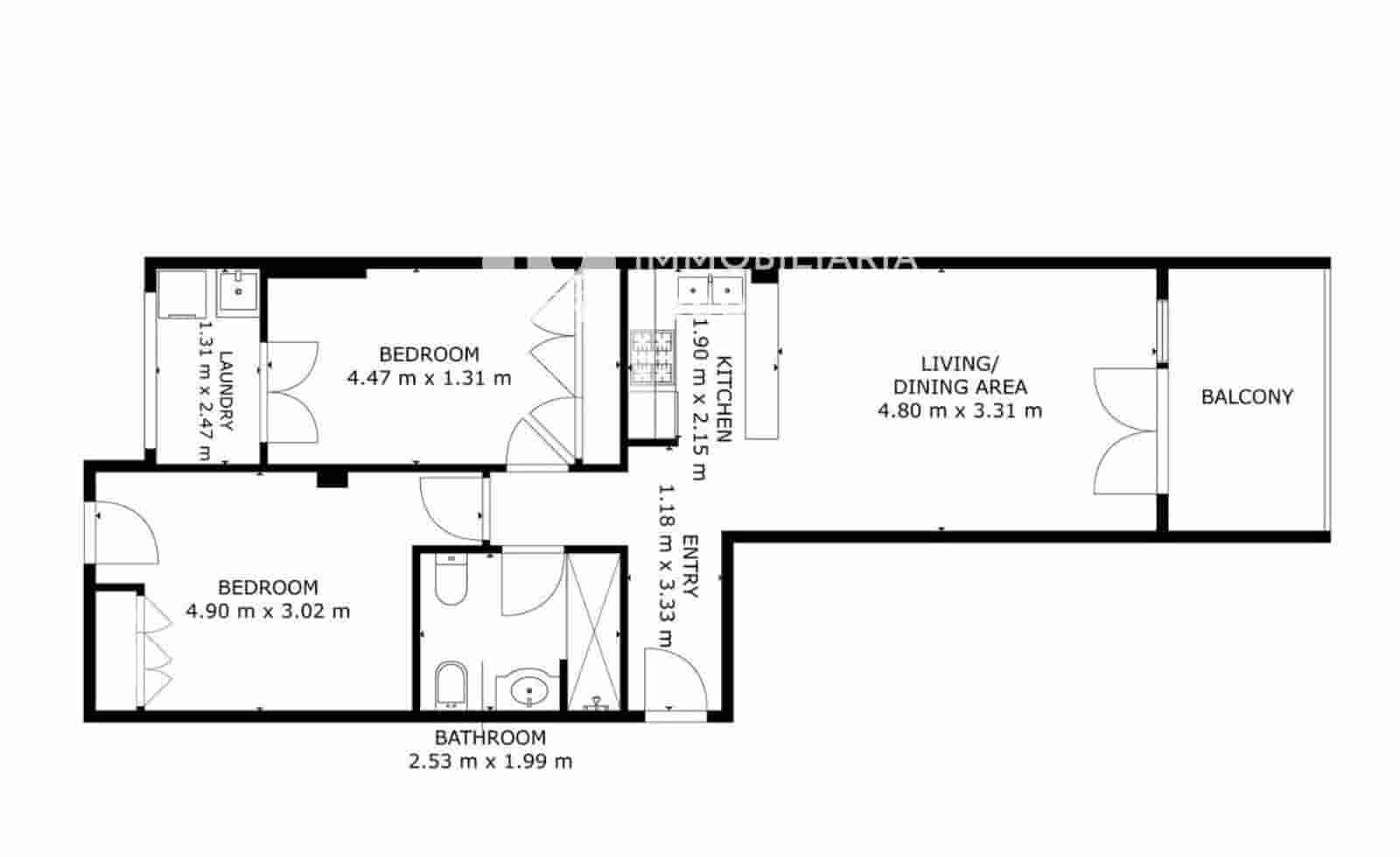 2 bedroom Flat for sale in Empuriabrava with pool - € 195,000 (Ref: 9449332)