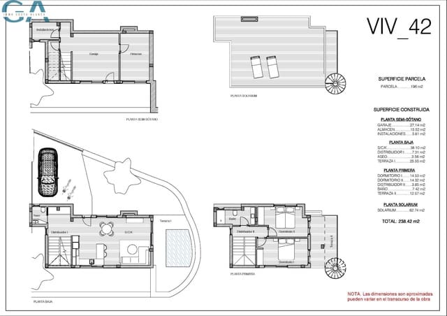 3 bedroom Villa for sale in Algorfa with pool garage - € 528,000 (Ref: 10009108)