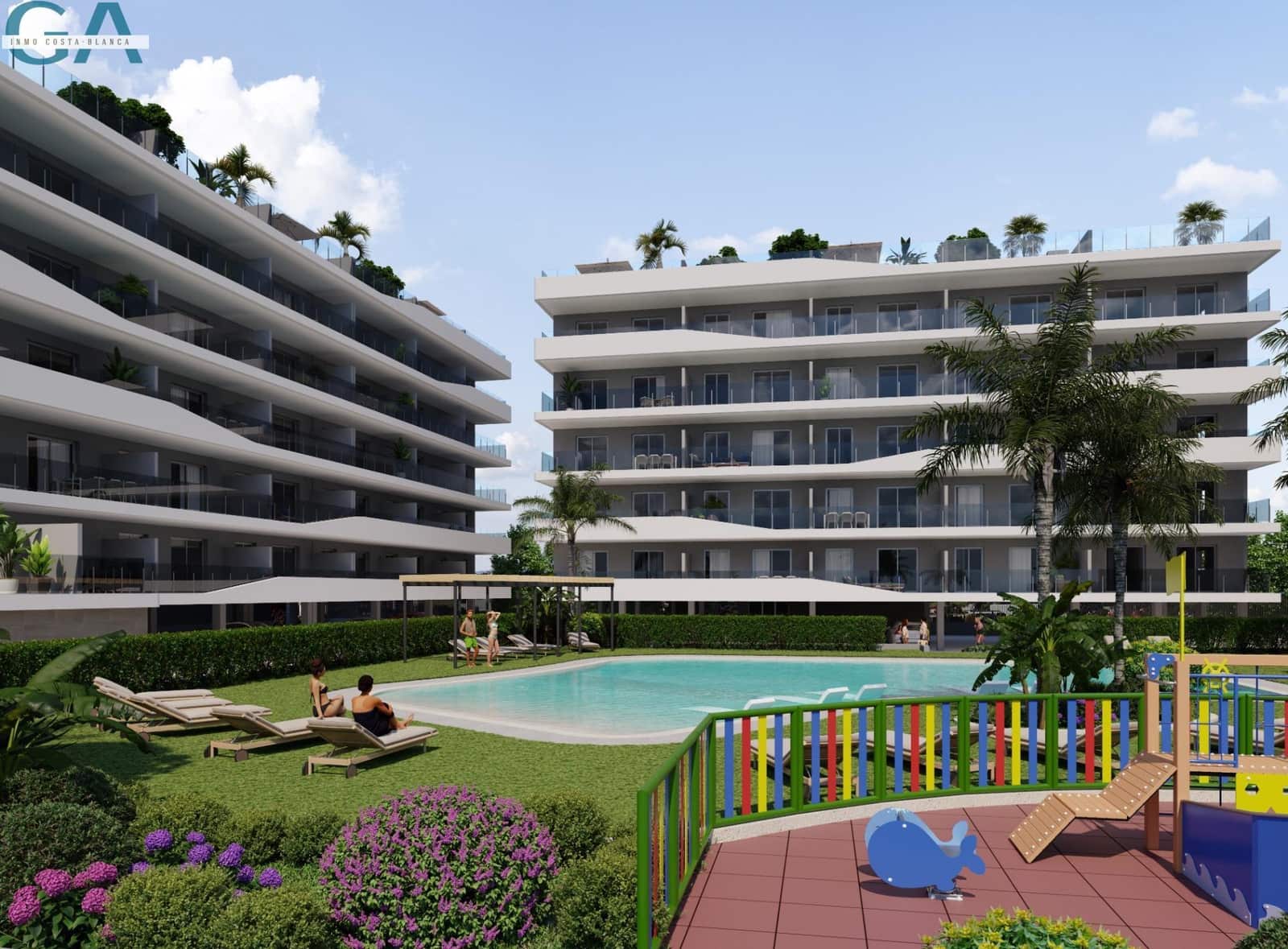 3 sypialnia Apartament na sprzedaż w Santa Pola z basenem garażem - 375 000 € (Ref: 10009109)