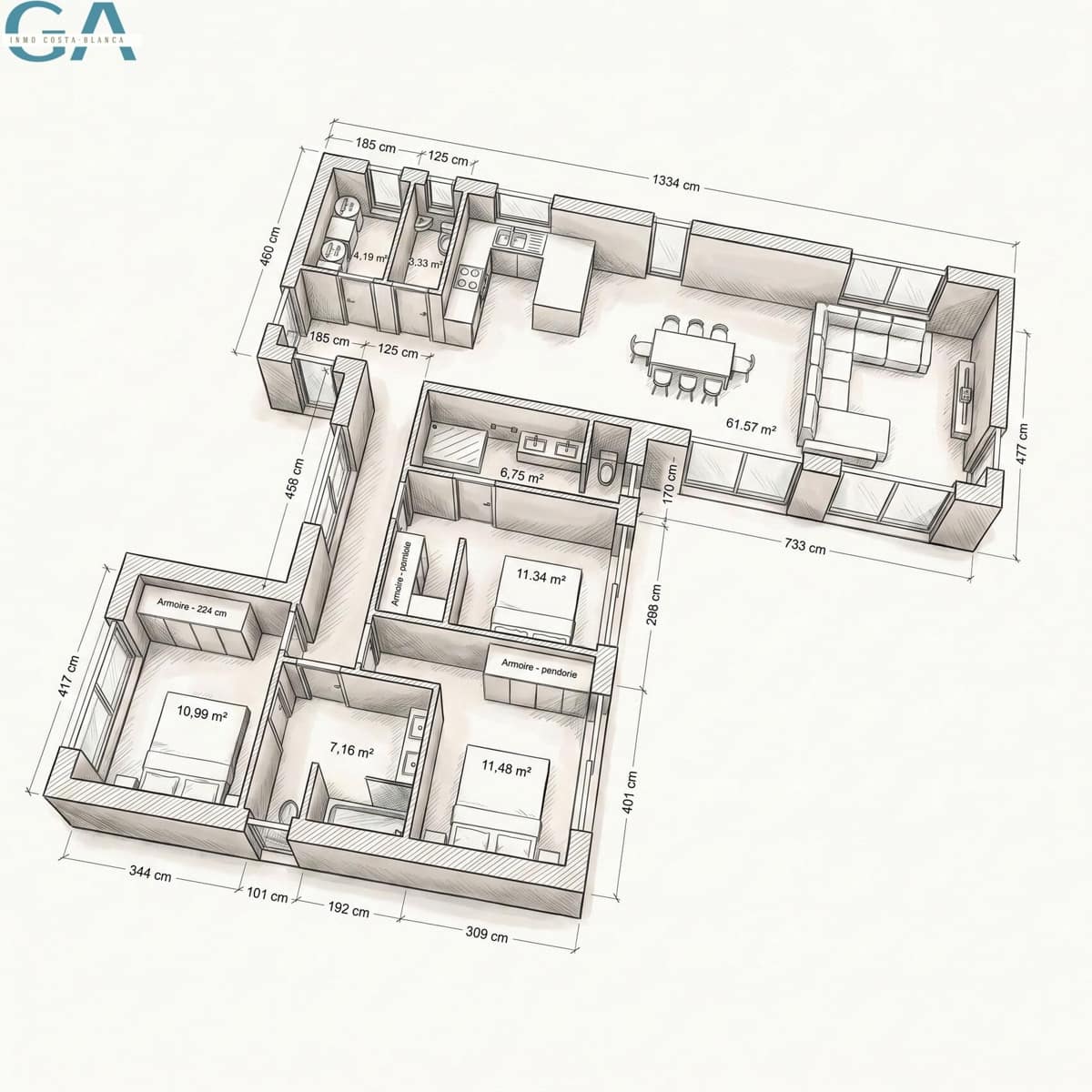 3 quarto Moradia para venda em Pinoso com piscina garagem - 434 950 € (Ref: 10017535)
